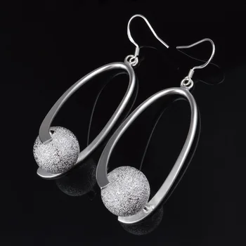 

XIYANIKE New Arrival 925 Sterling Silver Fashion Round Bead Earrings For Women Sterling-silver-jewelry Oorbellen Brincos VES6514
