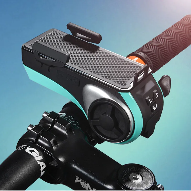 

ABS Bicycle Bags Bike Phone Holder Bracket recording key Lighting and Camera Speaker 1.5Ah Power Bank Ring Bell LED Light