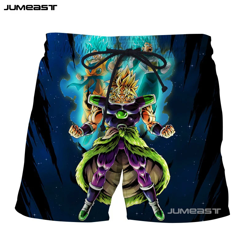 Jumeast 3D Короткие штаны с принтом классические персонажи Dragon Ball Vegeta Majin Buu мужские спортивные свободные шорты размера новинка бордшорты