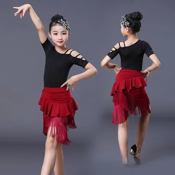 

Children's Latin Skirt Performance Dress Competition Dance New Girl Liusu Style Spring and Summer Girl Performance Dress