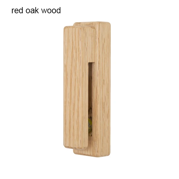 Натуральные деревянные крючки для полотенец Настенные винтажные одиночные вешалки-органайзеры, ручной работы держатель для полотенец - Цвет: Red oak