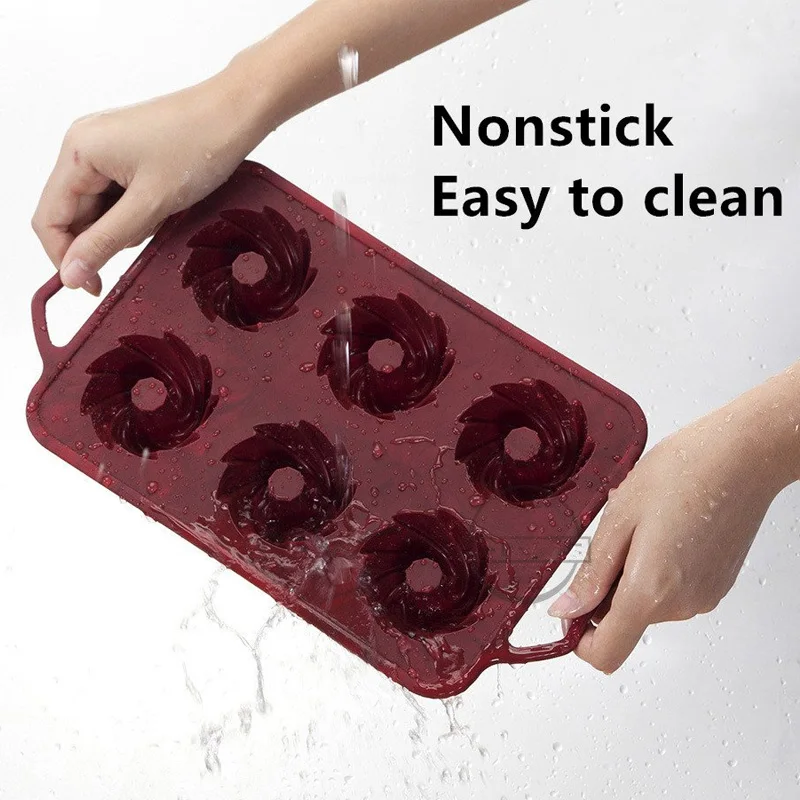 Мини Сковорода для торта с рифленой трубкой 6 полостная антипригарная