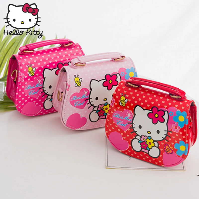 Рисунок «Hello Kitty» мультфильм PU дети плечо Повседневное модные тонкие сумка Водонепроницаемый пользовательских диагонали для маленьких девочек KT плюшевый Кошелек