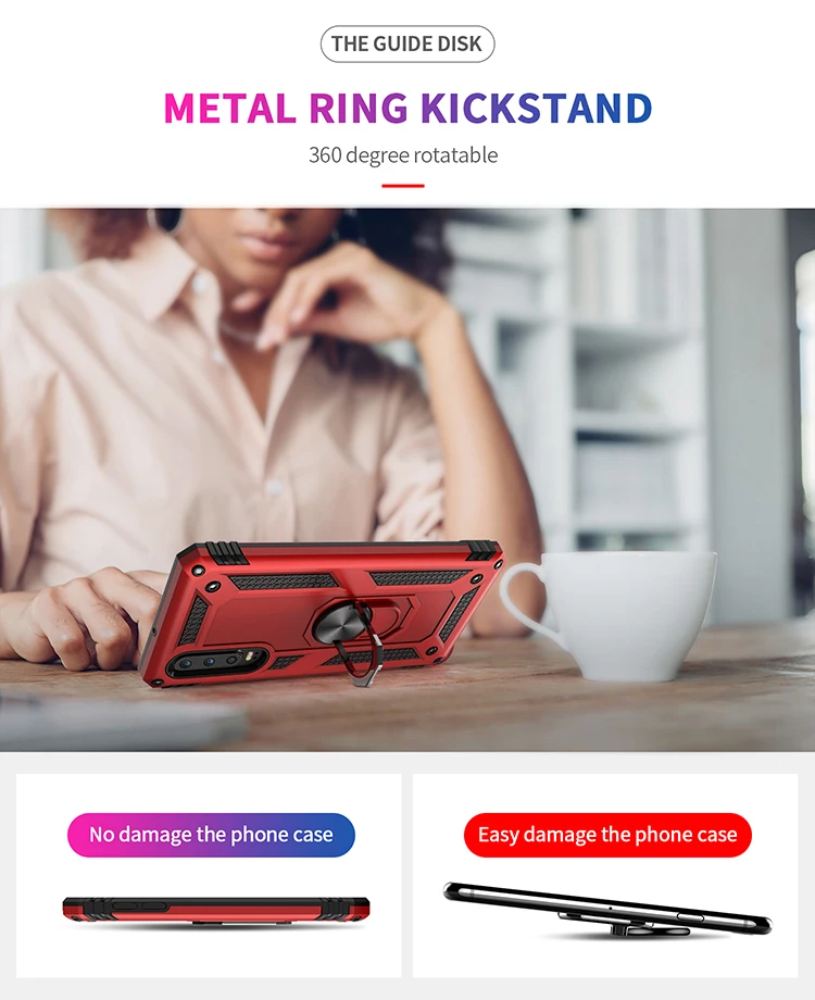 For Huawei P30 Pro case Holder Stand Armor Hybrid Magnetic Bracket Finger Ring Cover For For Huawei P30 Lite P Smart 2019 Case (10)