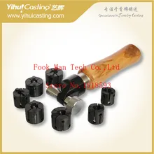 Yihui деревянной ручкой инкрустированные кольцо с 7 небольших советов для изготовления ювелирных изделий, ювелирные инструменты, кольцо делает инструменты