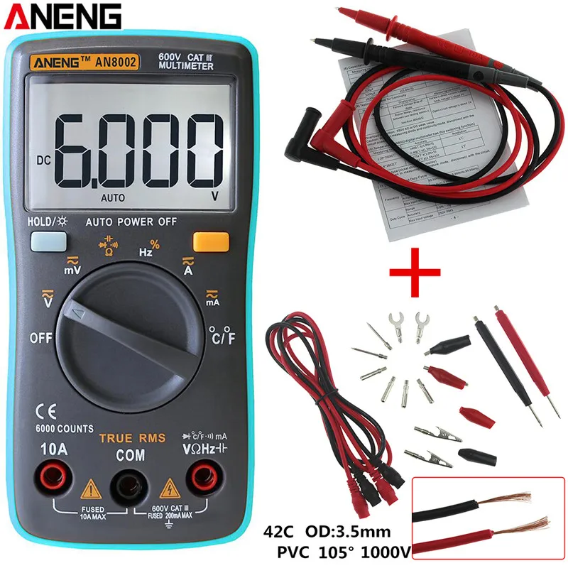 Buy ANENG AN8002 LCD Digital Multimeter 6000 Counts