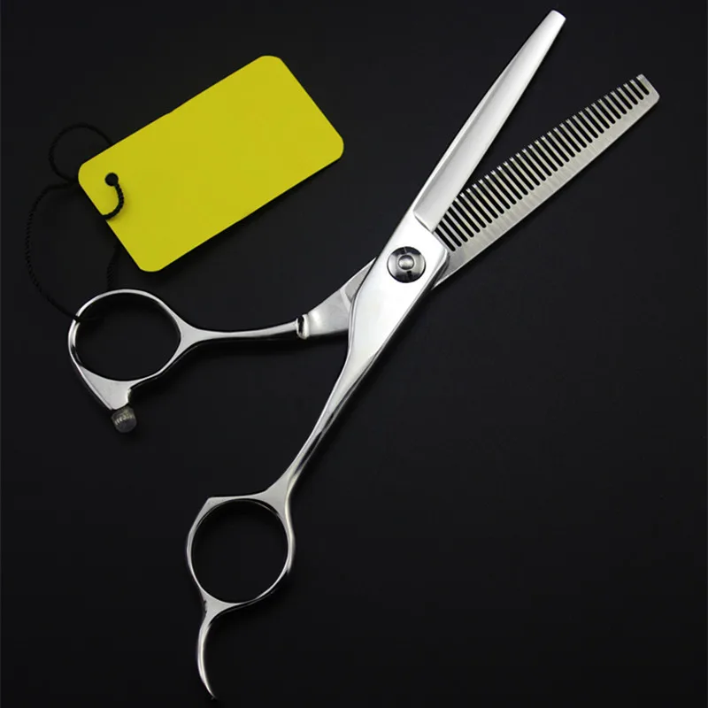 professional japan 440c 6 inch Reverse teeth hair scissors cutting