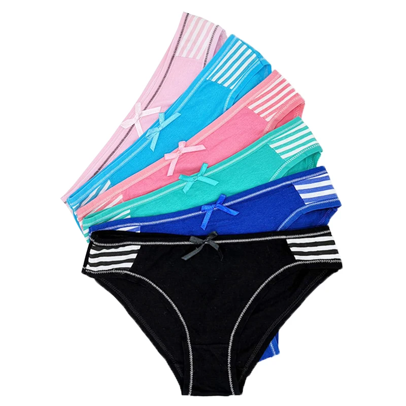 ERAEYE 5pcs/lot Hot Sale Brand Sexy Calcinha Female Candy Color Casual Women Cotton Underwear Panties Women's Butt Lifter Briefs