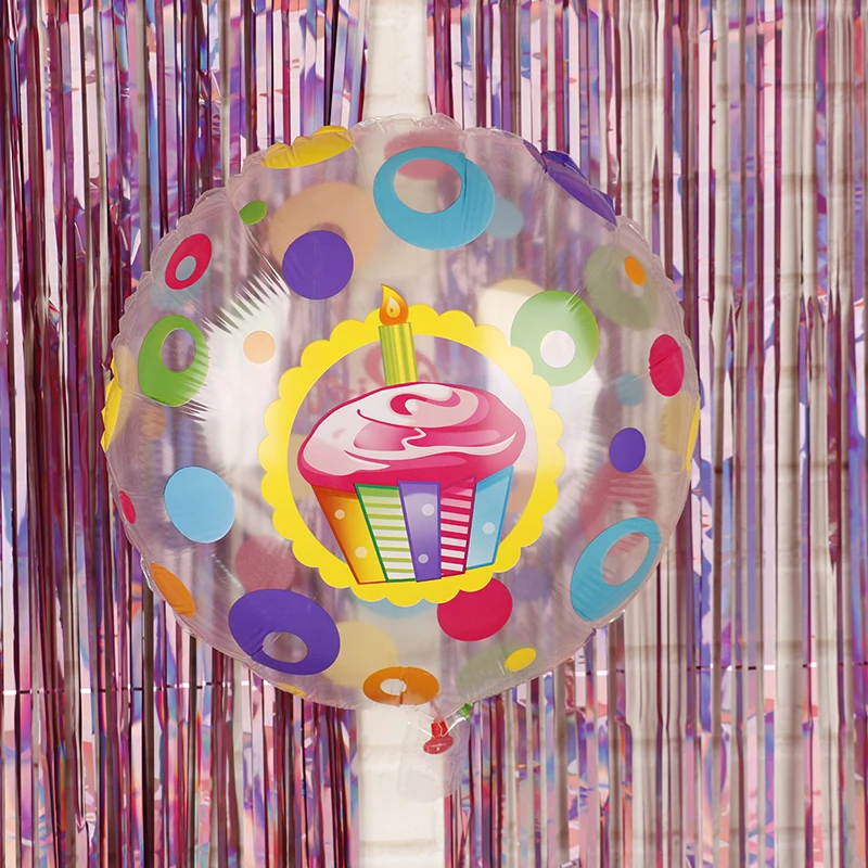 1 шт. 18 дюймов круглые воздушные шары из фольги прозрачные счастливые гелиевые шарики на день рождения День Рождения украшения для вечеринки дети воздушные шары детский душ