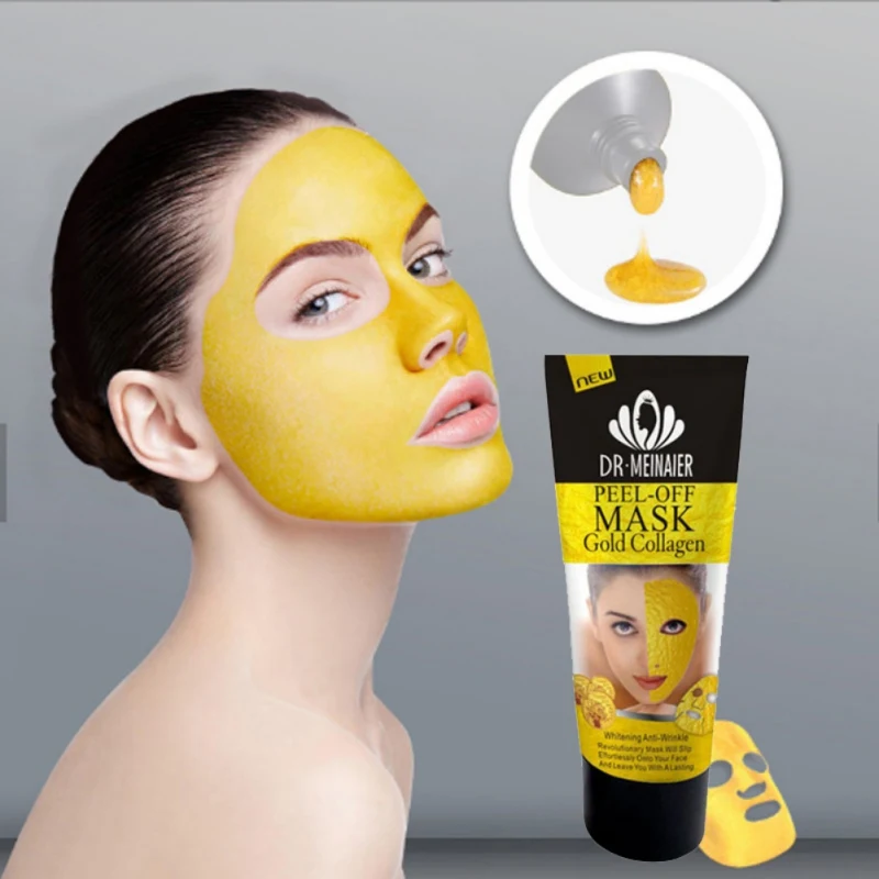 24K золото коллаген отшелушивающая маска для лица отбеливающая подтягивающая Подтягивающая кожу против морщин Антивозрастная маска для ухода за кожей лица