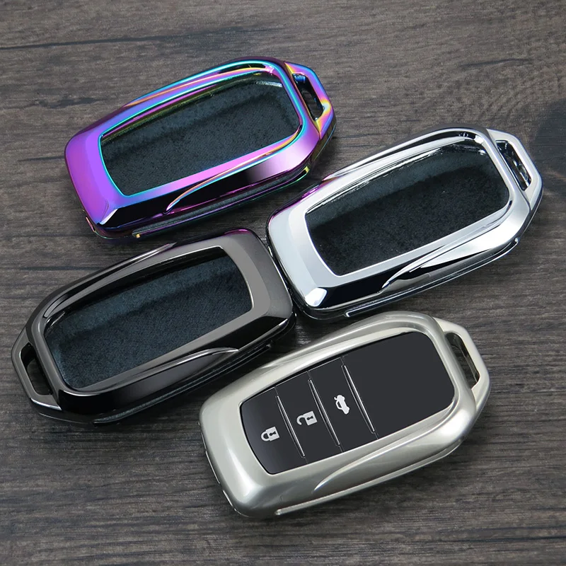 Цинковый сплав кожаный чехол для автомобильного ключа Toyota Highlander Land Cruiser Riez RAV4 Camry