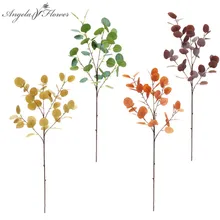 90 см Искусственный эвкалипт 6 веток высокий пол шелк DIY свадебное растение настенный Декор Рождество Цветочная композиция зеленый лист
