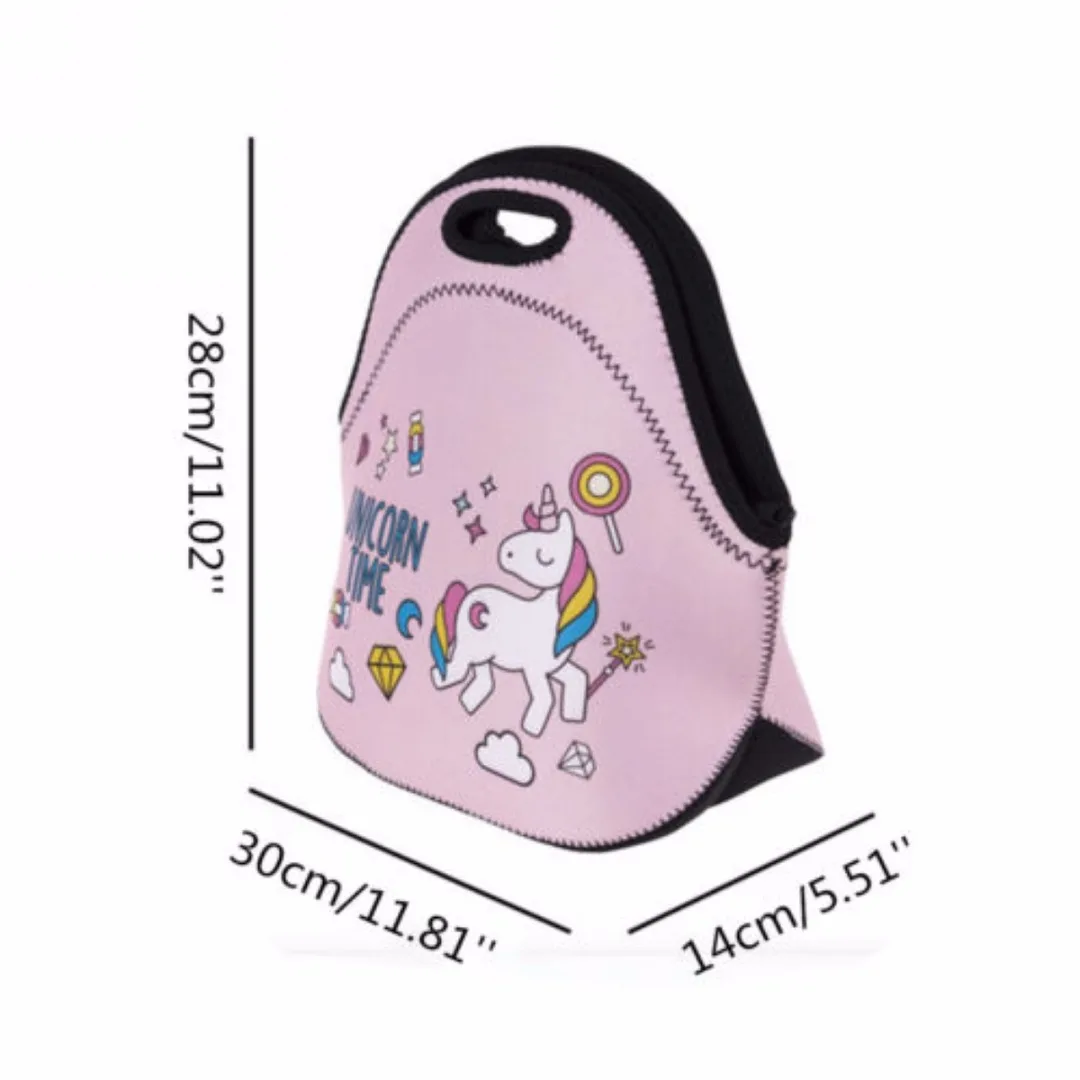 JX-LCLYL Unicorn Tote Insulated Lunch Cooler Travel Picnic Box Handbag Bento Bag Neoprene
