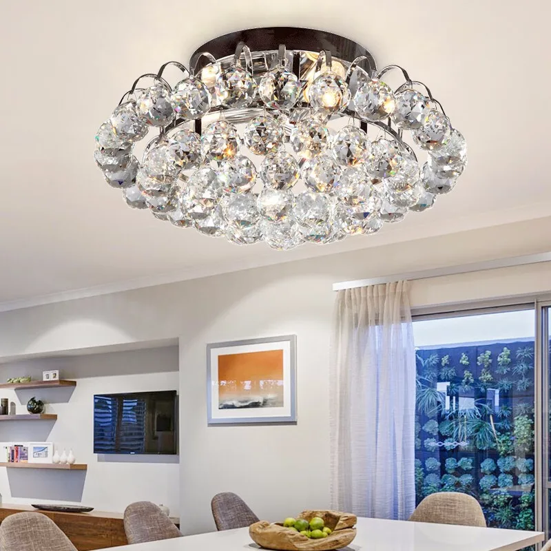 TRAZOS surface mounted Contemporary Ceiling Lamp Crystal Living Room Foyer Home Lights Lustre Fixtures Ceiling Lights