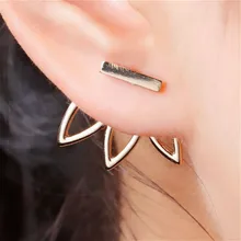 1 пара позолоченные и посеребренные серьги-гвоздики с кристаллами модные массивные ювелирные изделия серьги для женщин подарок