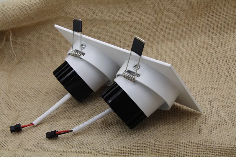 Lâmpada do Teto Super Brilhante Dimmable Levou Recesso 2 Cabeça Quadrada Downlight Cob 10 w 14 18 24 Led Spot Luz ac 110 v 220 14 Cheap Luzes embutidas de LED