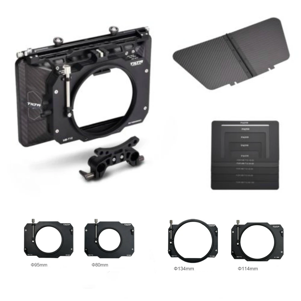 Tilta MB-T12 4*5.65 Carbon Fiber Matte box (Clamp on) Lightweight w/ extra 104mm 125mm 87mm 100mm lens adapter ring | Электроника