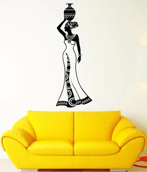 

Wall Decal Girl India Africa Woman Tradition History Vinyl Stickers Removable Vinyl Wall Stickers Home Decor Living Room D713