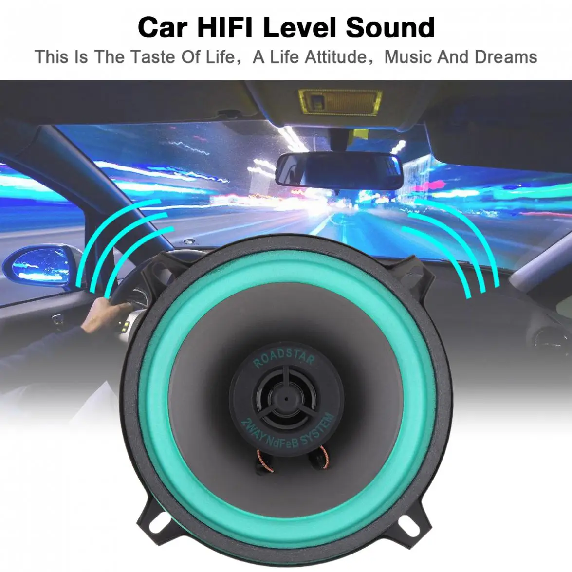 1pcs 5 Inch 100W Universal Car HiFi Coaxial Speaker Vehicle Door Auto Audio Music Stereo Full Range Frequency Speakers for Cars
