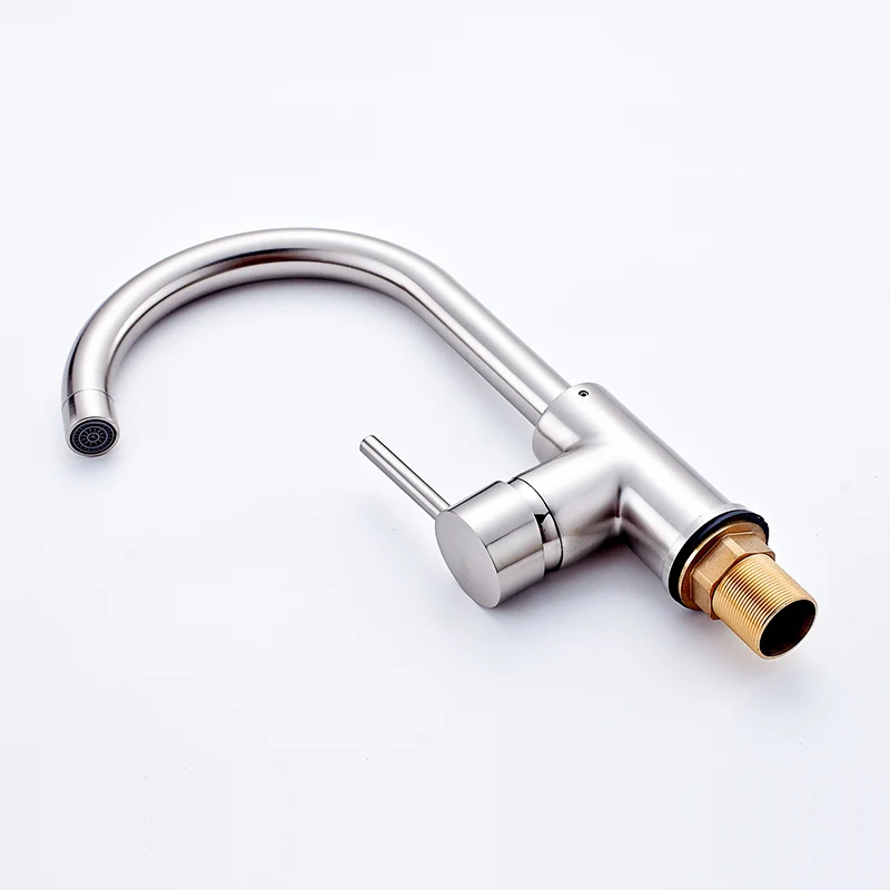 Kitchen Sink Black Water Faucet 360 Degree Rotating Deck Mounted Kitchen Mixer Taps 100059