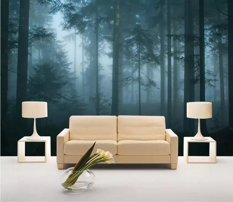 Пользовательские обои 3D гостиная спальня природа раннее утро лес настенный фон телевизора Настенные обои для стен 3 d