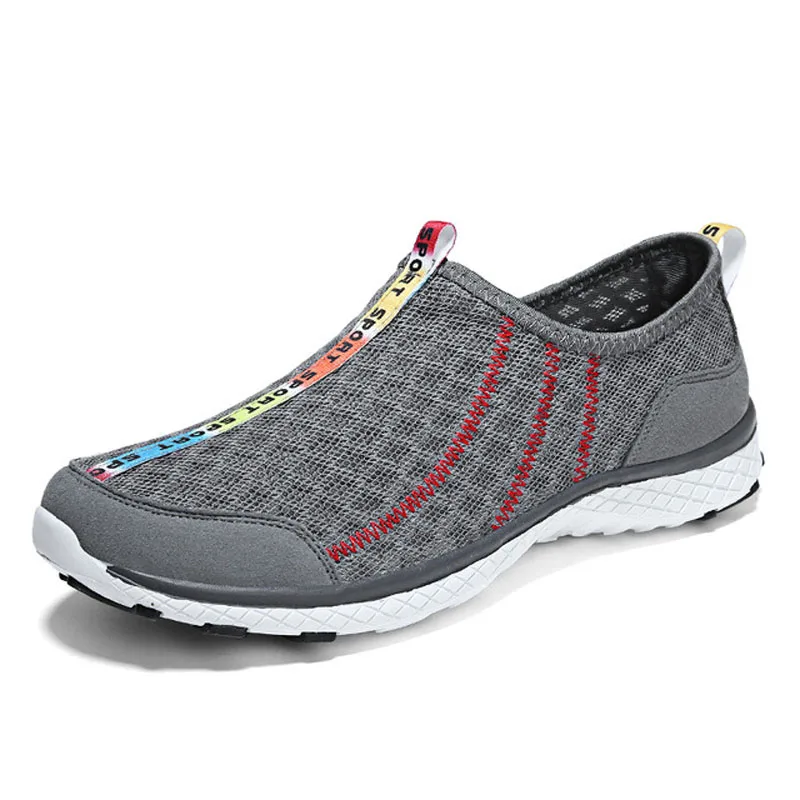 

Newest Aqua Shoes Mesh Water Shoes Man Breathable Beach Shoes Men Sneakers Running Sports Light Weight Walking Shoes
