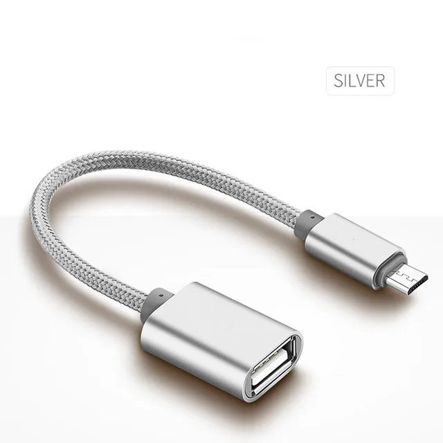 SUPTEC Micro USB Женский OTG кабель адаптер для samsung S6 S7 Xiaomi huawei lenovo sony камера планшетный конвертер для синхронизации данных телефона - Цвет: Silver