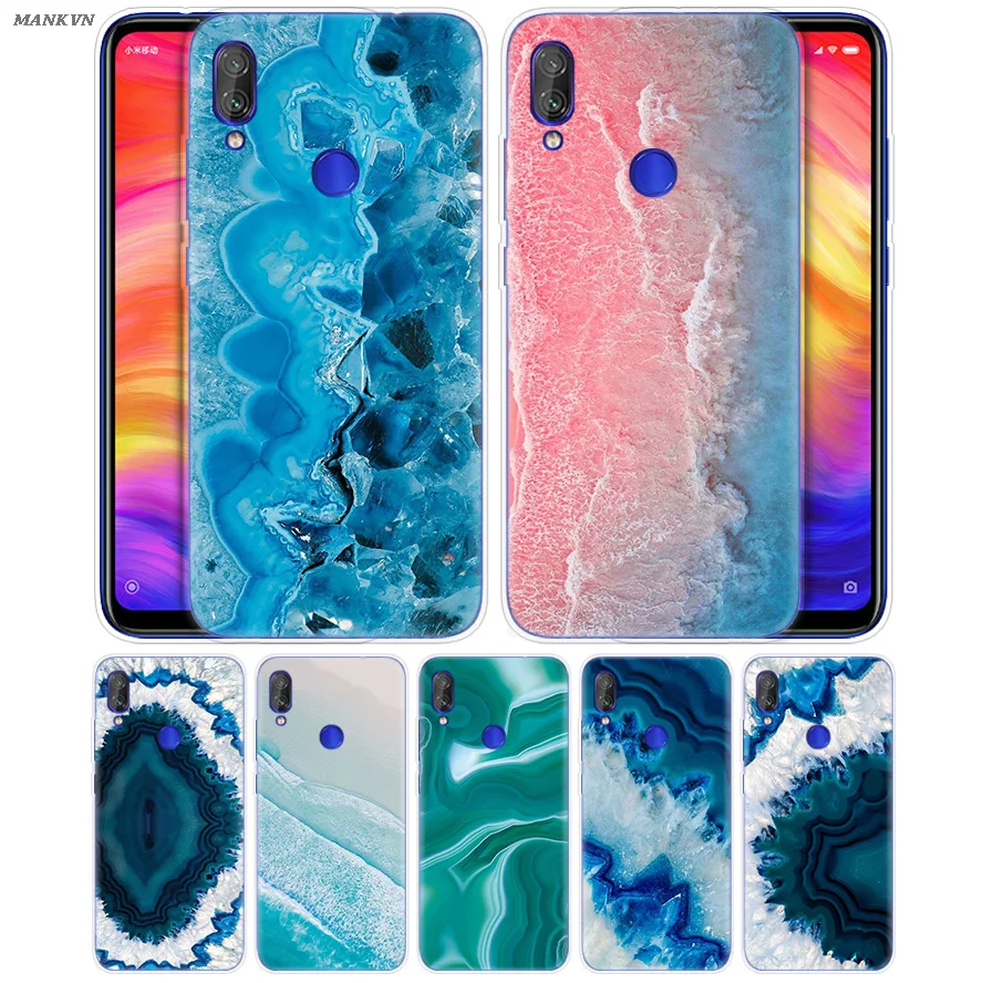 

Turquoise Stone Marble Silicone Case for Redmi 7 6 6A S2 GO Note 7 6 5 4 4X Xiaomi MI 9 8 A2 A1 Mix 3 5G Play Poco F1 Lite Pro