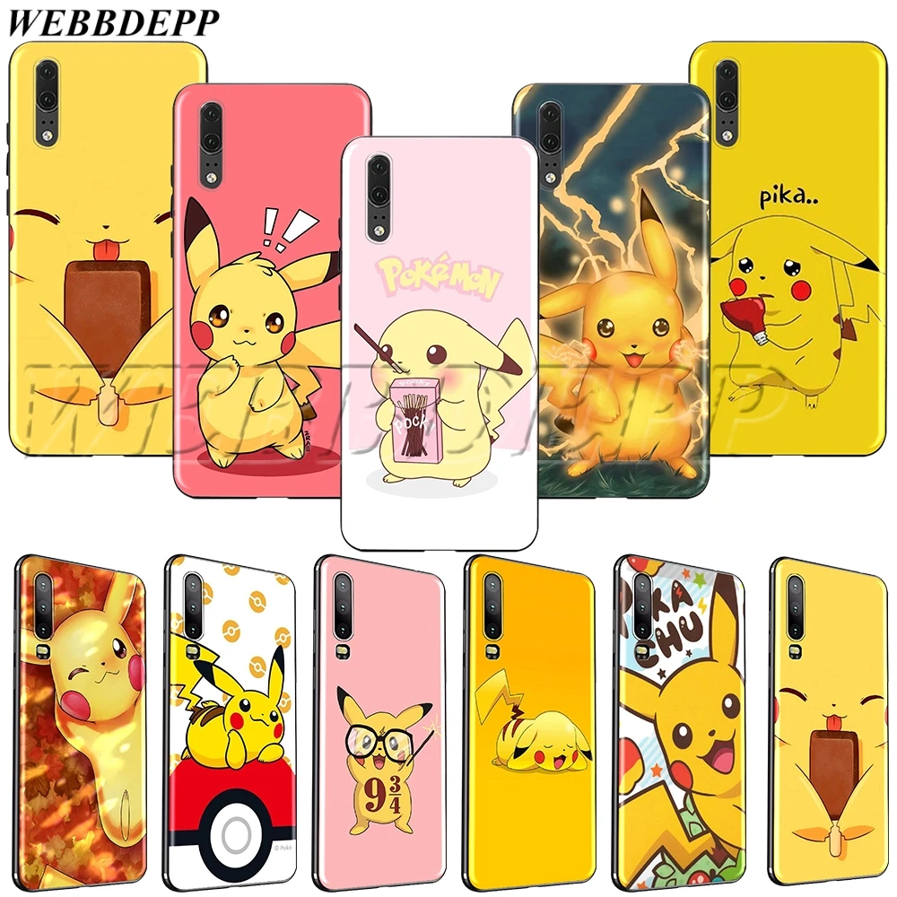 

WEBBEDEPP Pikachu TPU soft case for Honor 6A 7A 7C 7X 8 8X 8C 9 10 Lite Pro Note