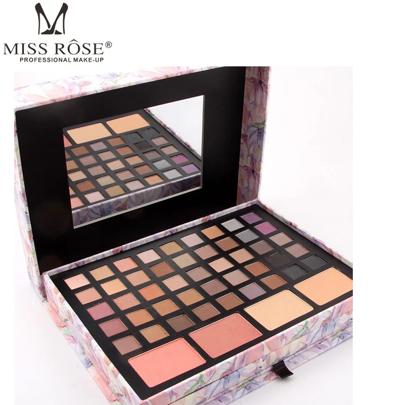 

MISS ROSE Matte Eyeshadow Pallete Set Earth Nude Color Make Up Palette Glitter Eye Shadow Box Lasting Professional Makeup Set