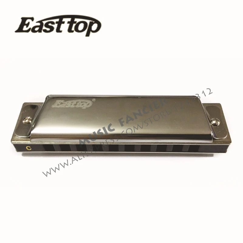 Высокое качество EASTTOP T10 10 отверстий Blues Овальный губная гармоника для игры(ключ C