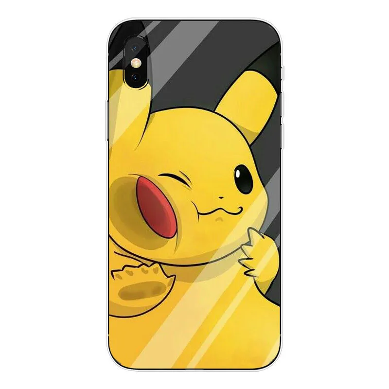 Pocket Monsters Pokemon Pikachu Dos Desenhos Animados Capa de Hard plastic Capa Para o iphone 4 5 6 7 8 X Plus Fundas Coque