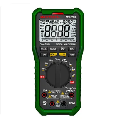 Mastech мультиметр MS8252B MAX & MIN измерение авто низкое сопротивление Вход Pattern *