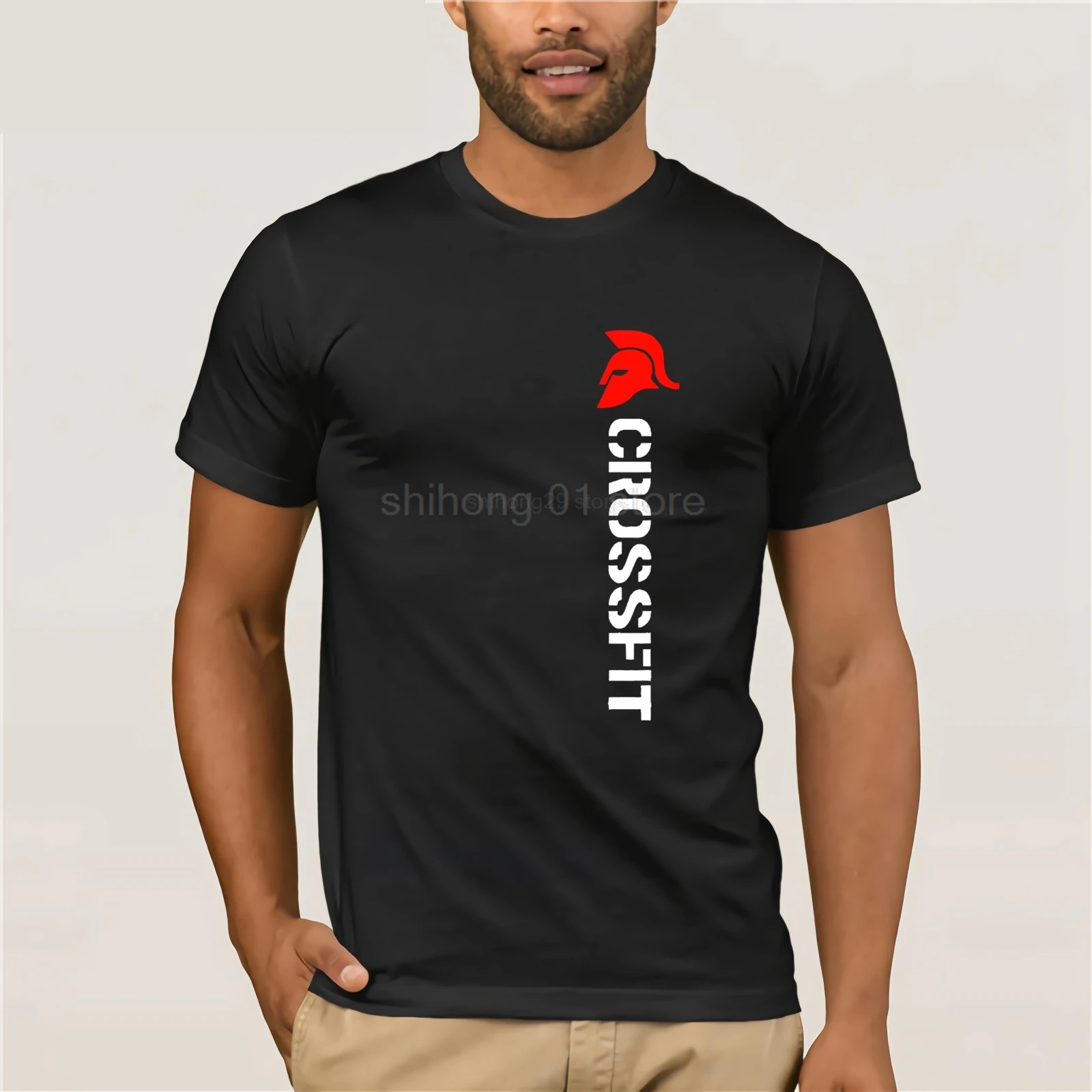 

2019 Hot Sale Summer Style CROSSFIT SPARTAN MENS T SHIRT GYMS TRAININGS TOP WEIGHTLIFTING BODYBUILDER S - 5XL Tee shirt