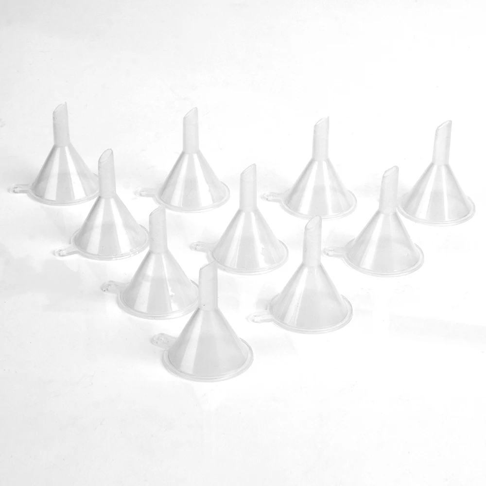 

NICEYARD 10pcs/set Bar Wine Flask Funnel for Filling Hip Flask Narrow-Mouth Bottles Mini PP Small Mouth Funnels