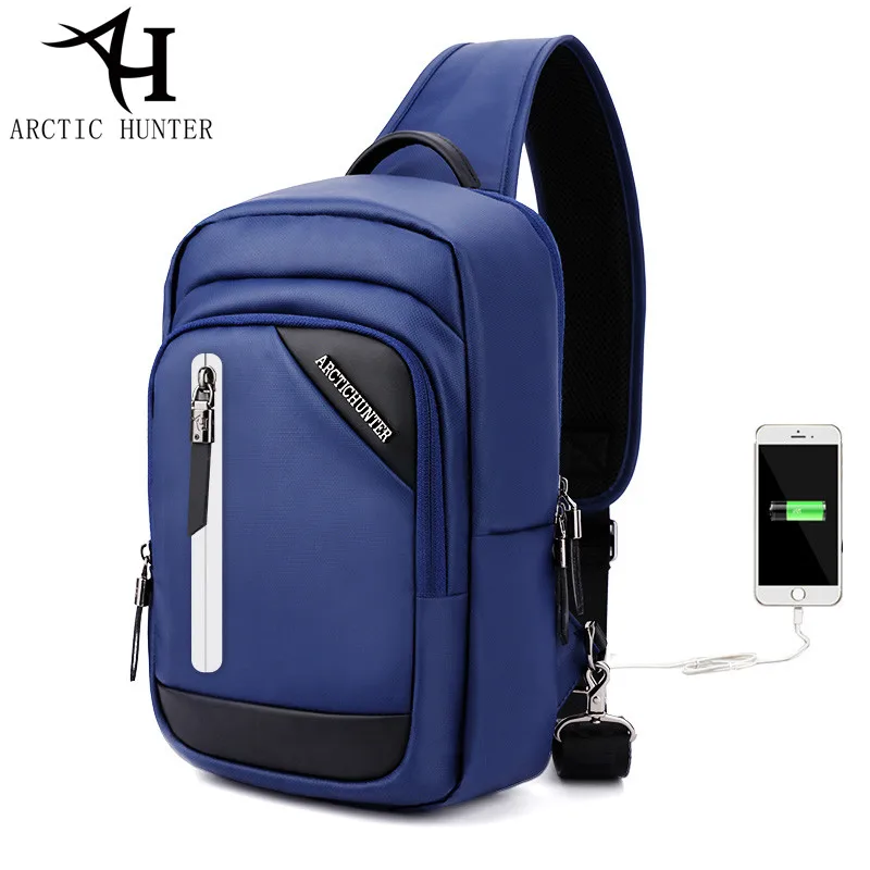 ARCTIC HUNTER Слинг Сумка для мужчин и женщин нагрудная сумка USB зарядка большой