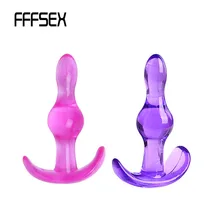 FFFSEX Silicone Anal Plug Beads Jelly Toys Skin Feeling Dildo Adult Sex Toys for Men Women Exotic Accessories