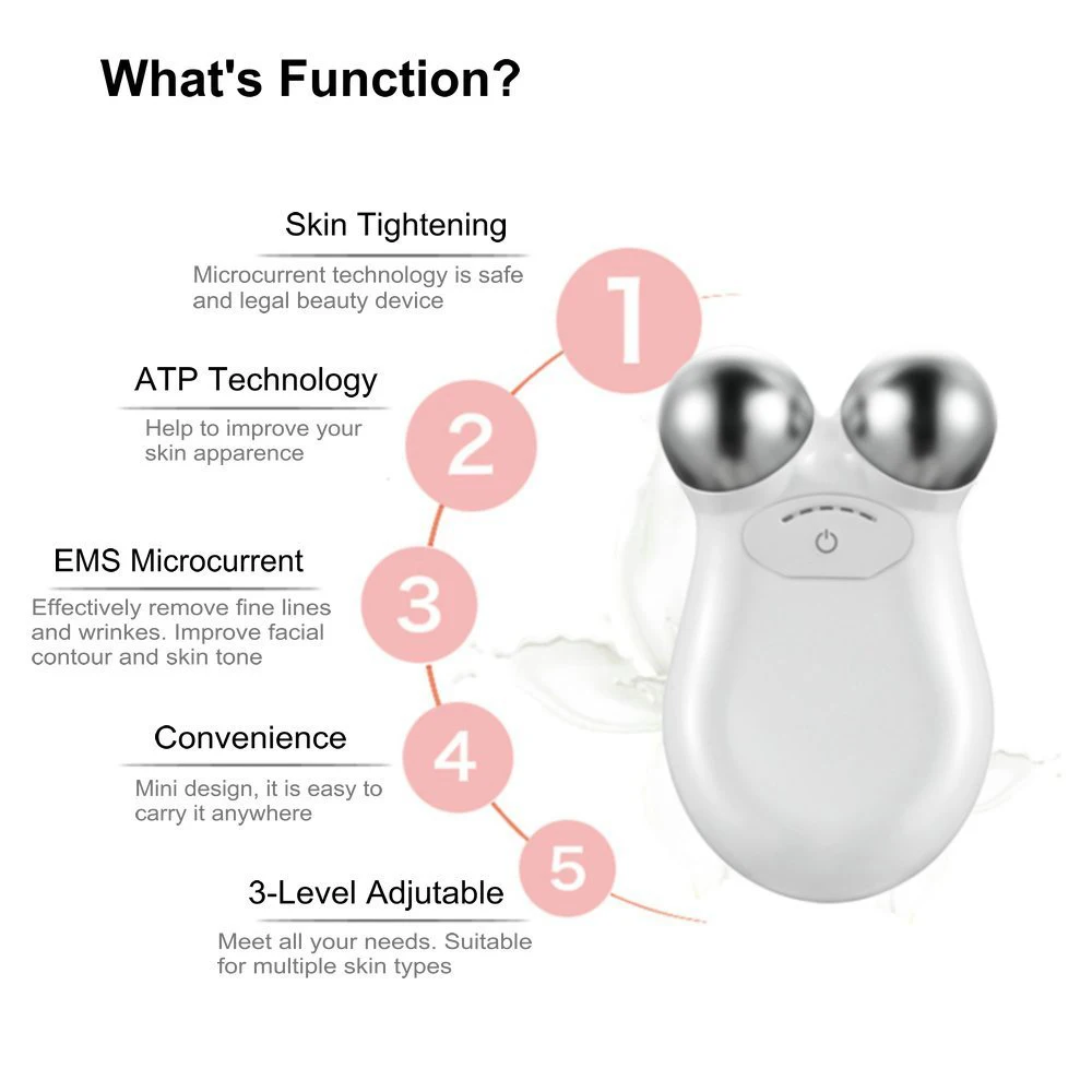 Face Lifting Machine Skin Tightening Toning Set Microcurrent Massager Facial Beauty Antiaging Remov