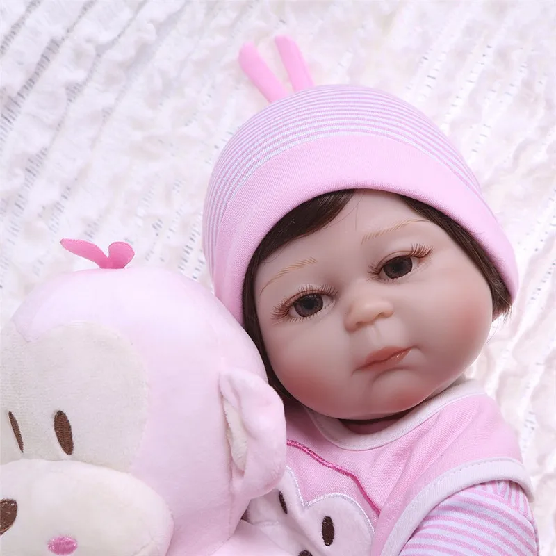NPK Bebe Reborn 55 см силиконовая кукла детская игрушка для купания Реалистичная Детская