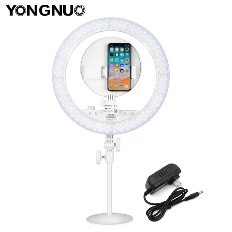 Yongnuo YN208 красивое светодиодное кольцо светильник с зеркалом для макияжа 3200-5500K