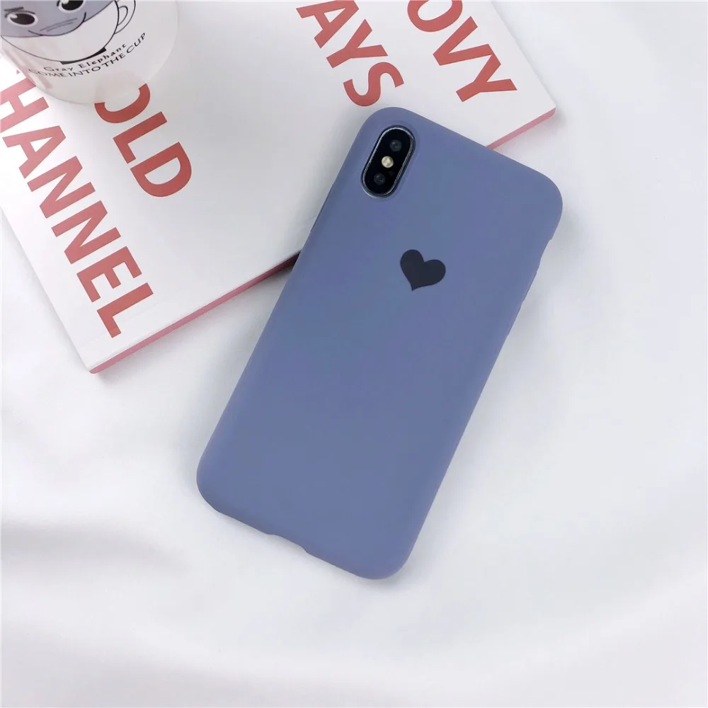 HUANQING Fashion Love Liquid mobile phone case For X XR XS Max 6 6S 7 7Plus 8 8Plus Protective Cover Sugar color case09