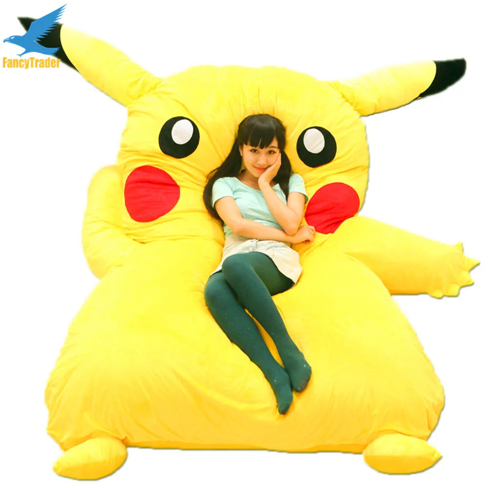 Fancytrader Soft Huge Funny Pikachu Beanbag with Sleeping Bag Bed Carpet Tatami Mattress Sofa FT90267