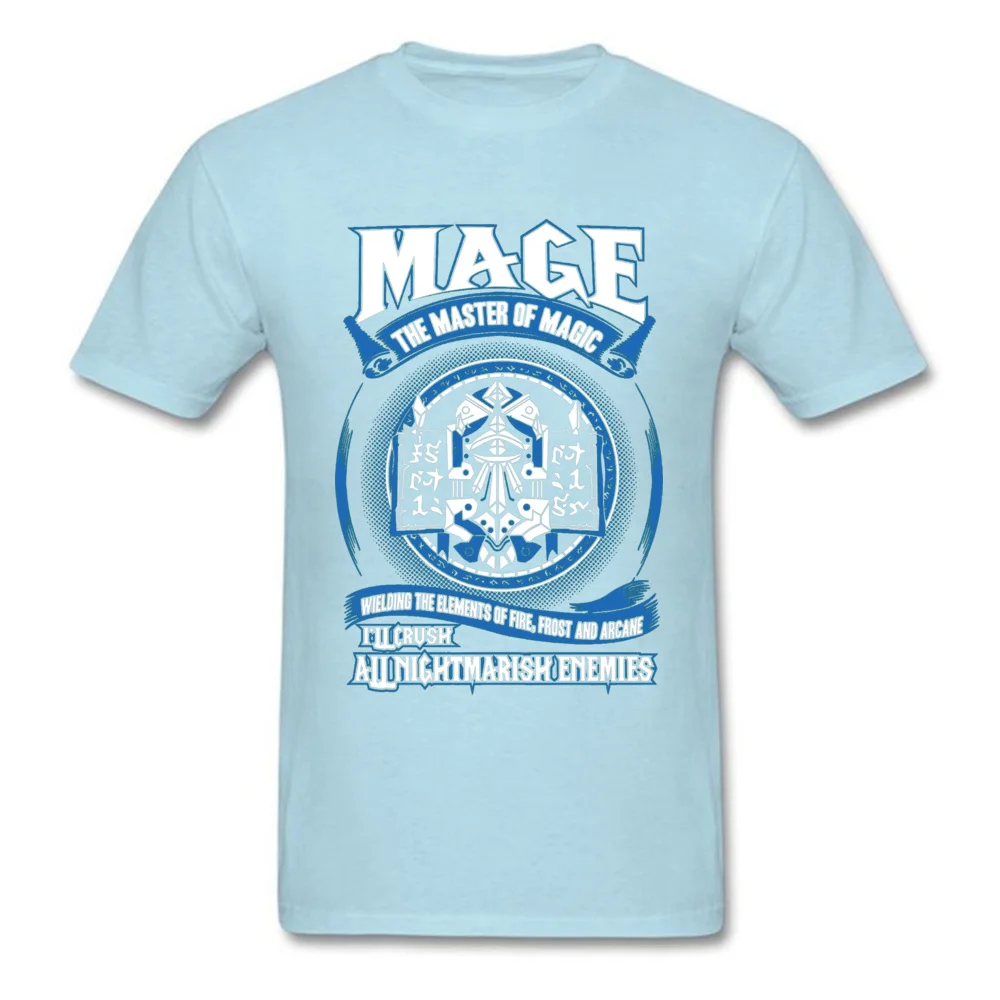Comics Round Collar Top T-shirts Summer/Autumn Tops Shirts Short Sleeve Fashion Cotton Design Tee Shirt comfortable Men Warcraft Mage The Master Of Magic 5979 light