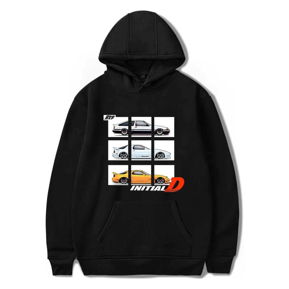 Initial D hoodie ladies sweatshirt winter long-sleeved hooded sweatshirt men and women hoodies and sweatshirt men/women