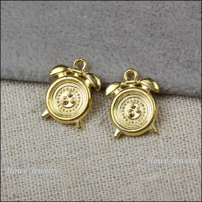 20pcs pendant Alarm clock gold color alloy Pendant european Style