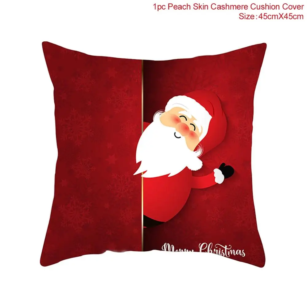 QIFU 45x45cm Elk Snowflake Santa Claus Christmas Pillowcase Christmas Decor for Home Christmas Navidad Xmas New Year - Цвет: Xmas Pillowcase 7