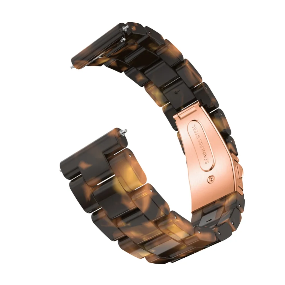 

Unversal Stainles Steel Resin Replacement Strap for Samsung Galaxy Watch Active Samsung Gear Sport TicWatch E Garmin vivoactive3
