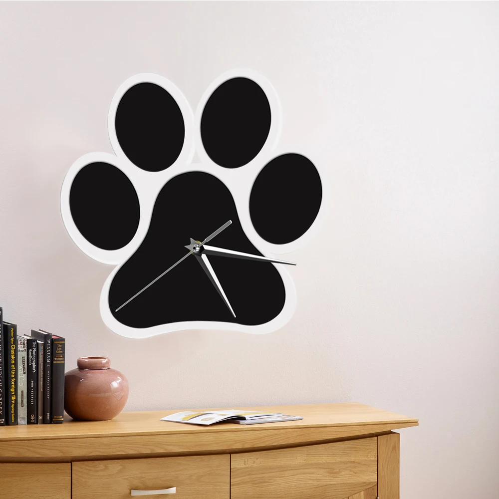 Настенные 3d часы с изображением собачьей лапы|3d wall clock|wall clockclock creative |