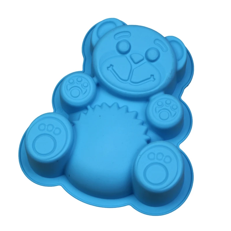 Silicone Cute Bear Shape Cake Mold Food Grade Dessert Chocolate Ice Mould Kitchen Household DIY Baking Cake Tool