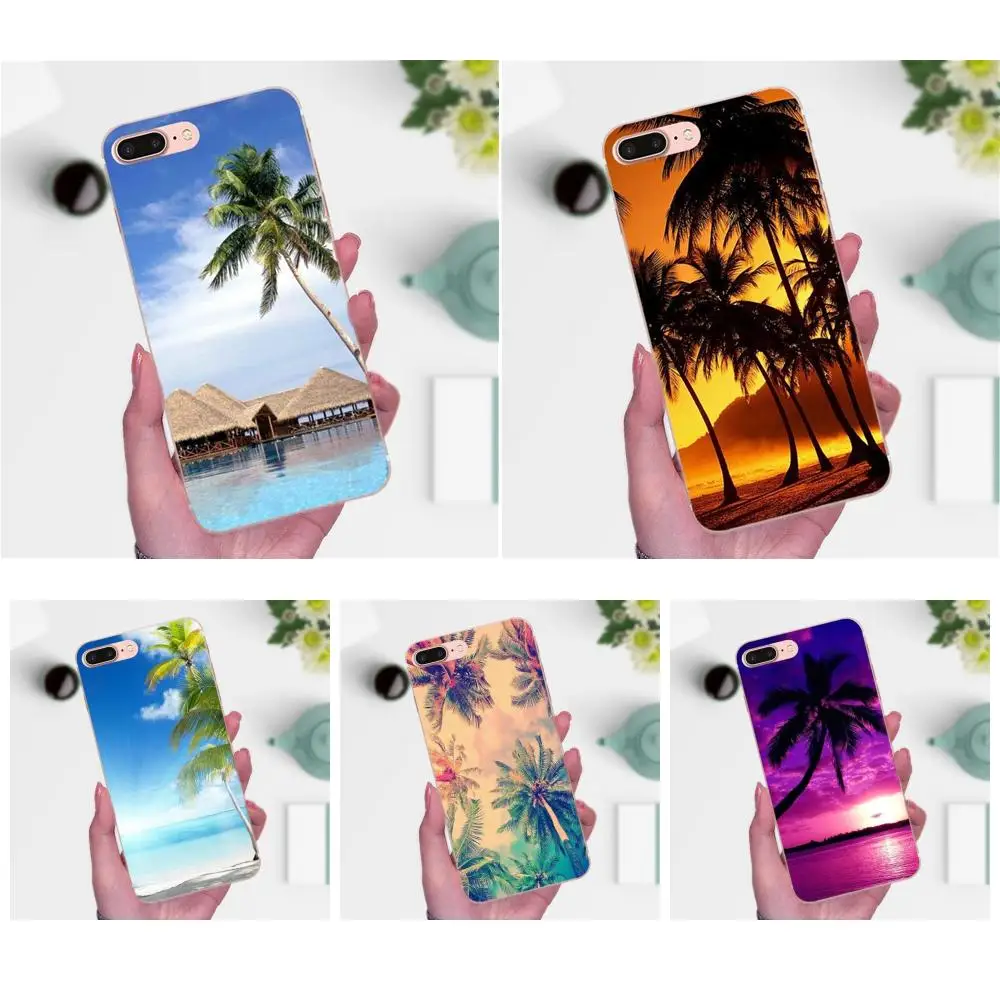 Пейзаж морской пляж кокосовое дерево для Huawei Honor 4C 5A 5C 5X 6 6C 6A 6X 7 7X 8 9 V8 V10 Y3II Y5II Y6II G8 P7